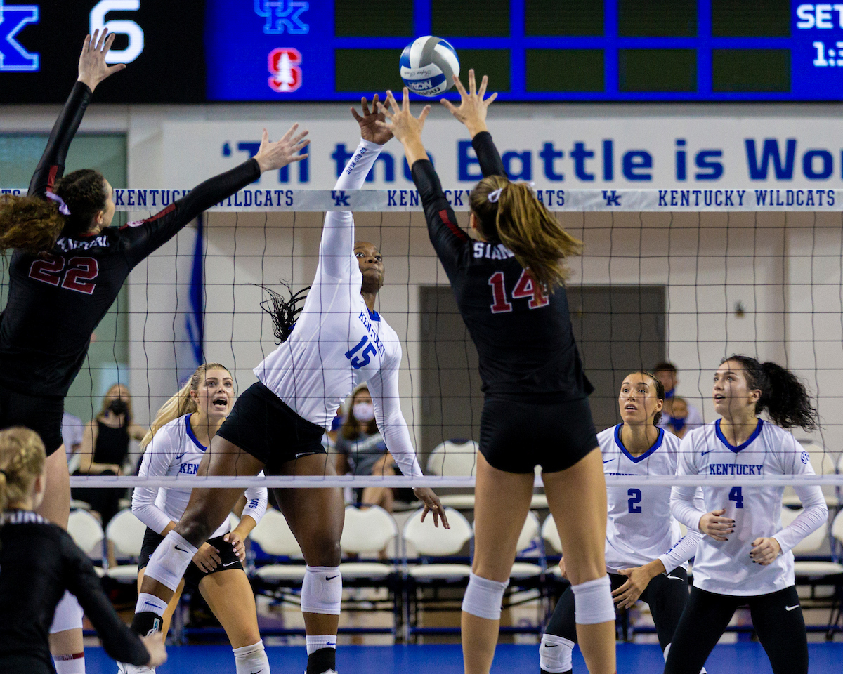 Azhani Tealer.

Kentucky beats Stanford 3-2.

Photo by Grant Lee | UK Athletics