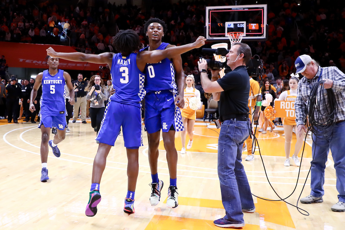 Tyrese Maxey. Ashton Hagans. Immanuel Quickley. 

Kentucky beat Tennessee, 77-64.

Photo by Elliott Hess | UK Athletics