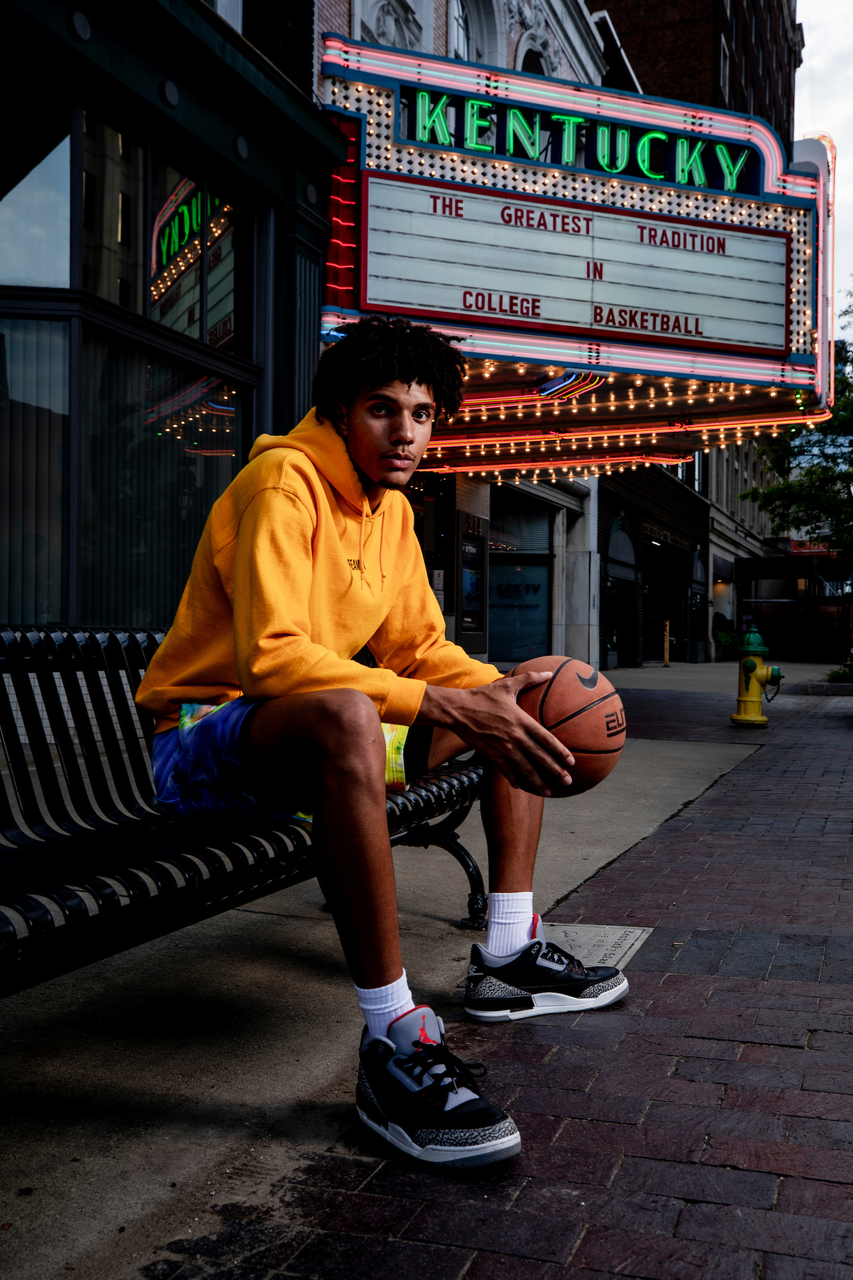 Dontaie Allen.

UK menâ??s basketball photo shoot at the Kentucky Theater.

Photo by Chet White | UK Athletics