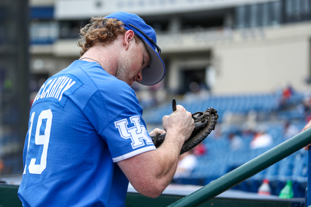 Nolan McCarthy.

Kentucky beats Auburn 3-1.

Photo by Sarah Caputi | UK Athletics