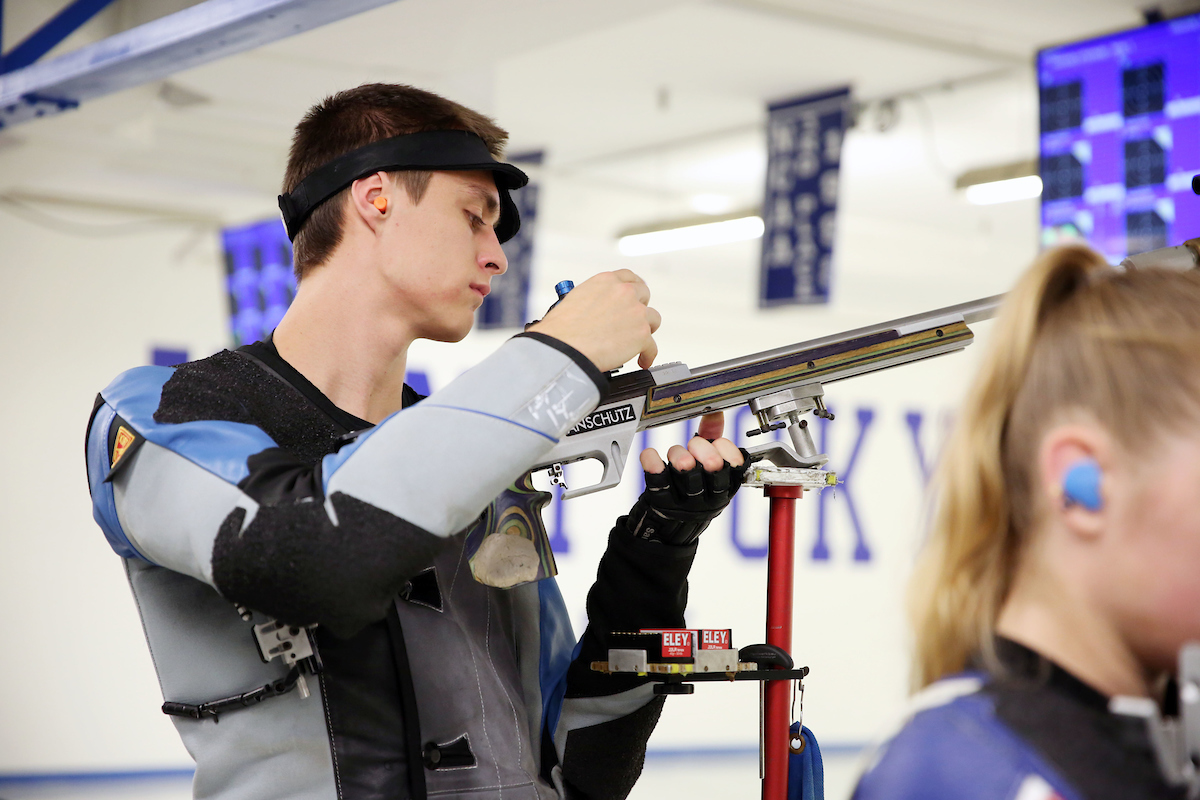 Rifle competes against NC State on Friday, November 9, 2018 .

Photo by Britney Howard  | UK Athletics