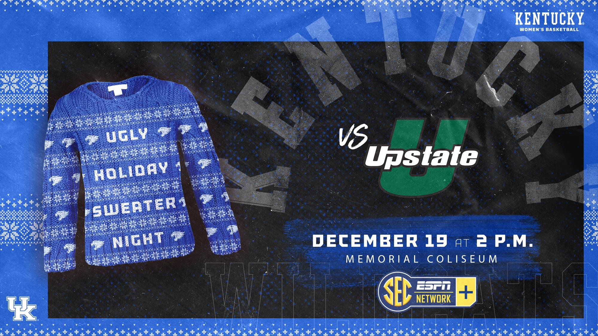 No. 19 Kentucky Hosts USC Upstate Sunday for Ugly Sweater Day