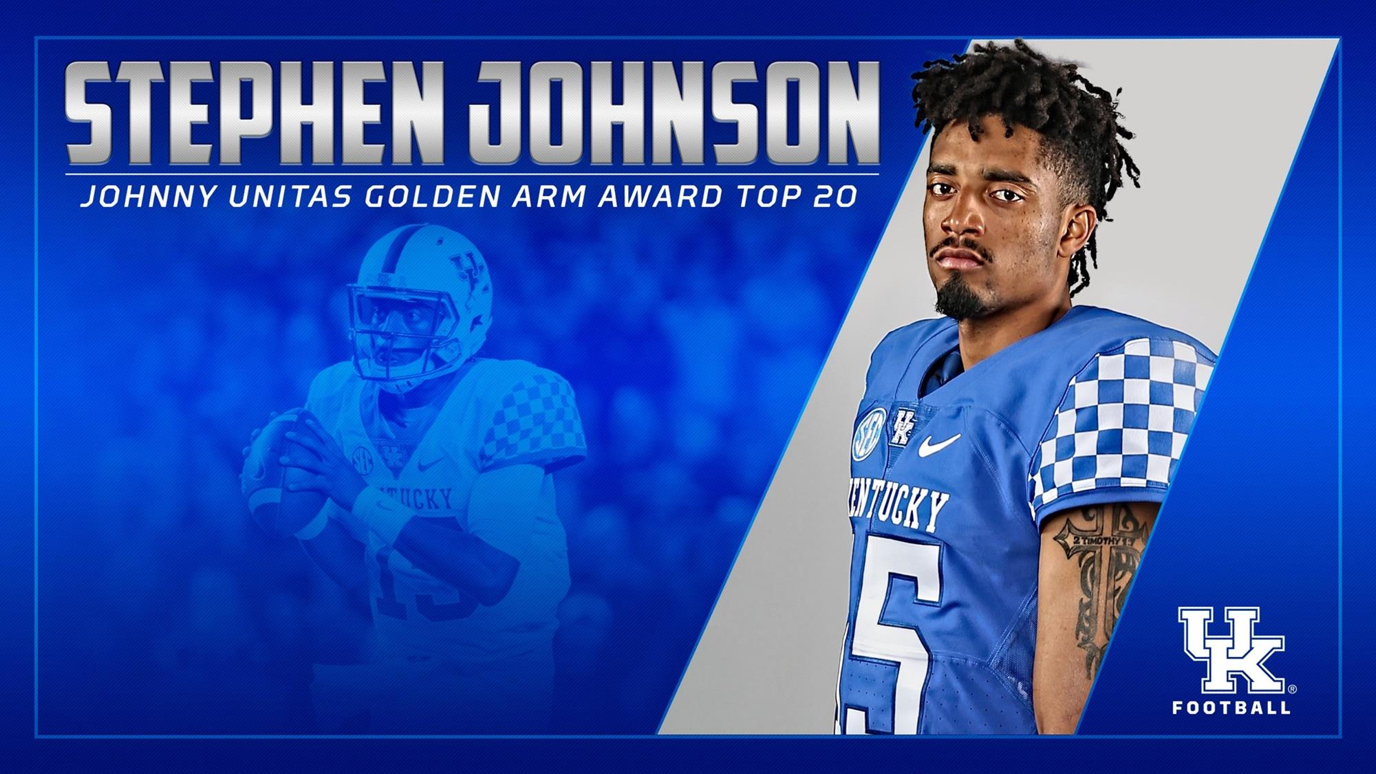 Stephen Johnson on Johnny Unitas Golden Arm Top 20 List