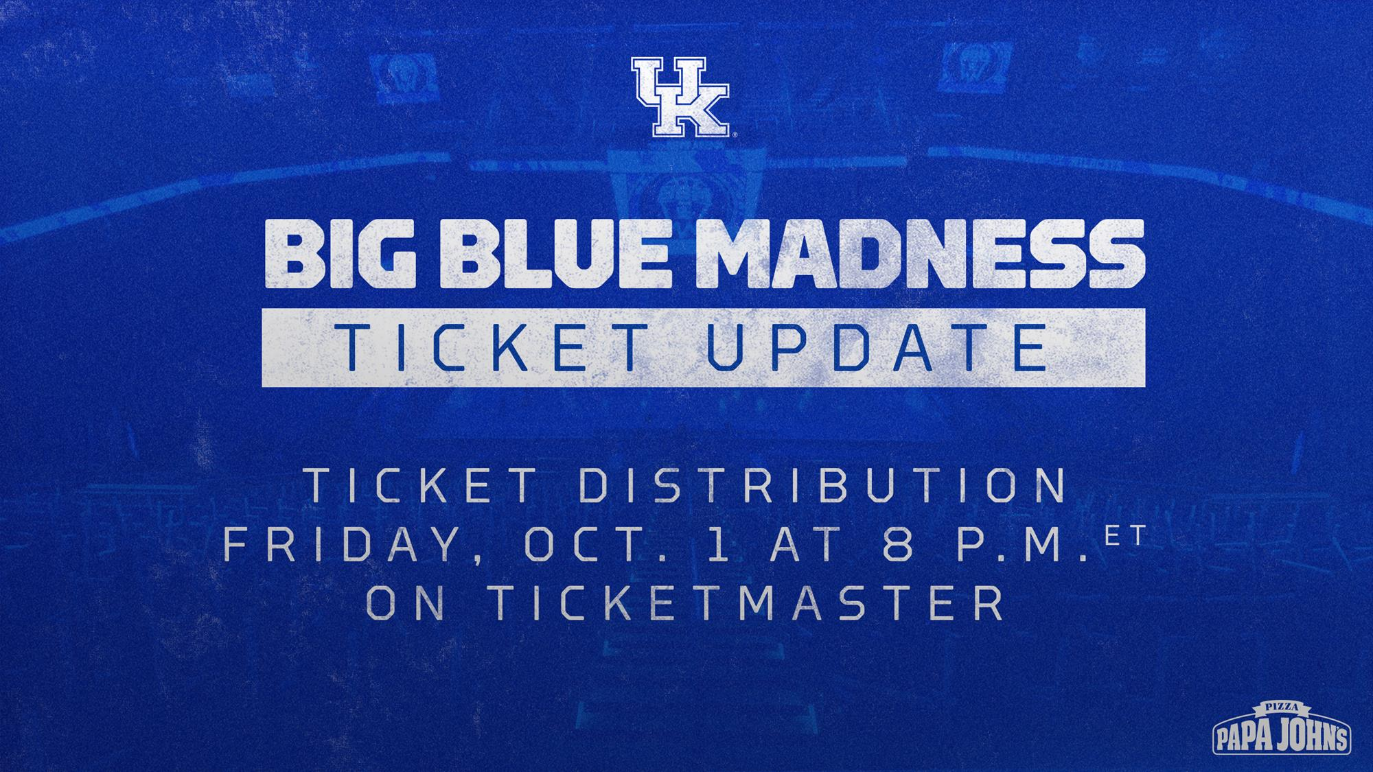 Big Blue Madness Tickets to Be Distributed Online on Friday