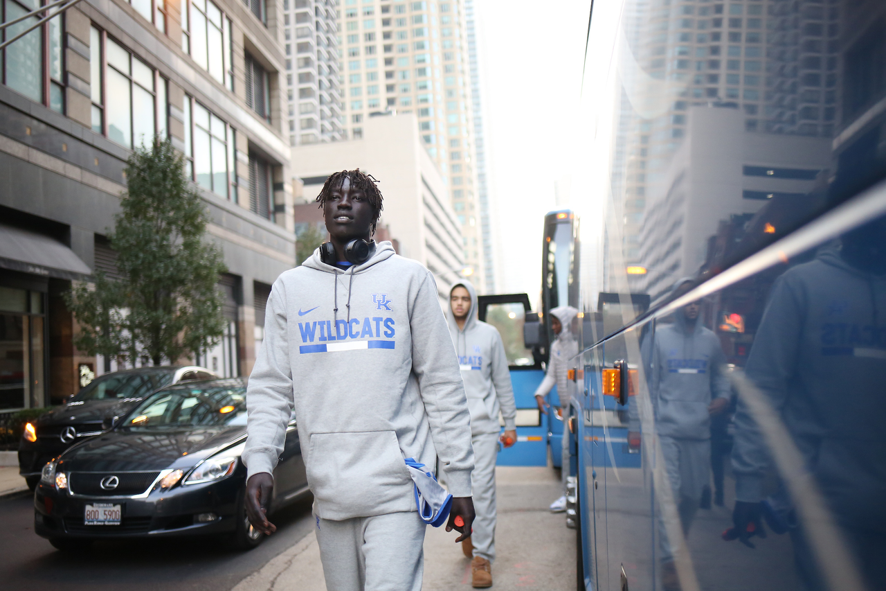 Wenyen Gabriel.

The University of Kentucky men's basketball team practiced at the United Center in Chicago on Monday, November 13, 2017.

Chet White | UK Athletics