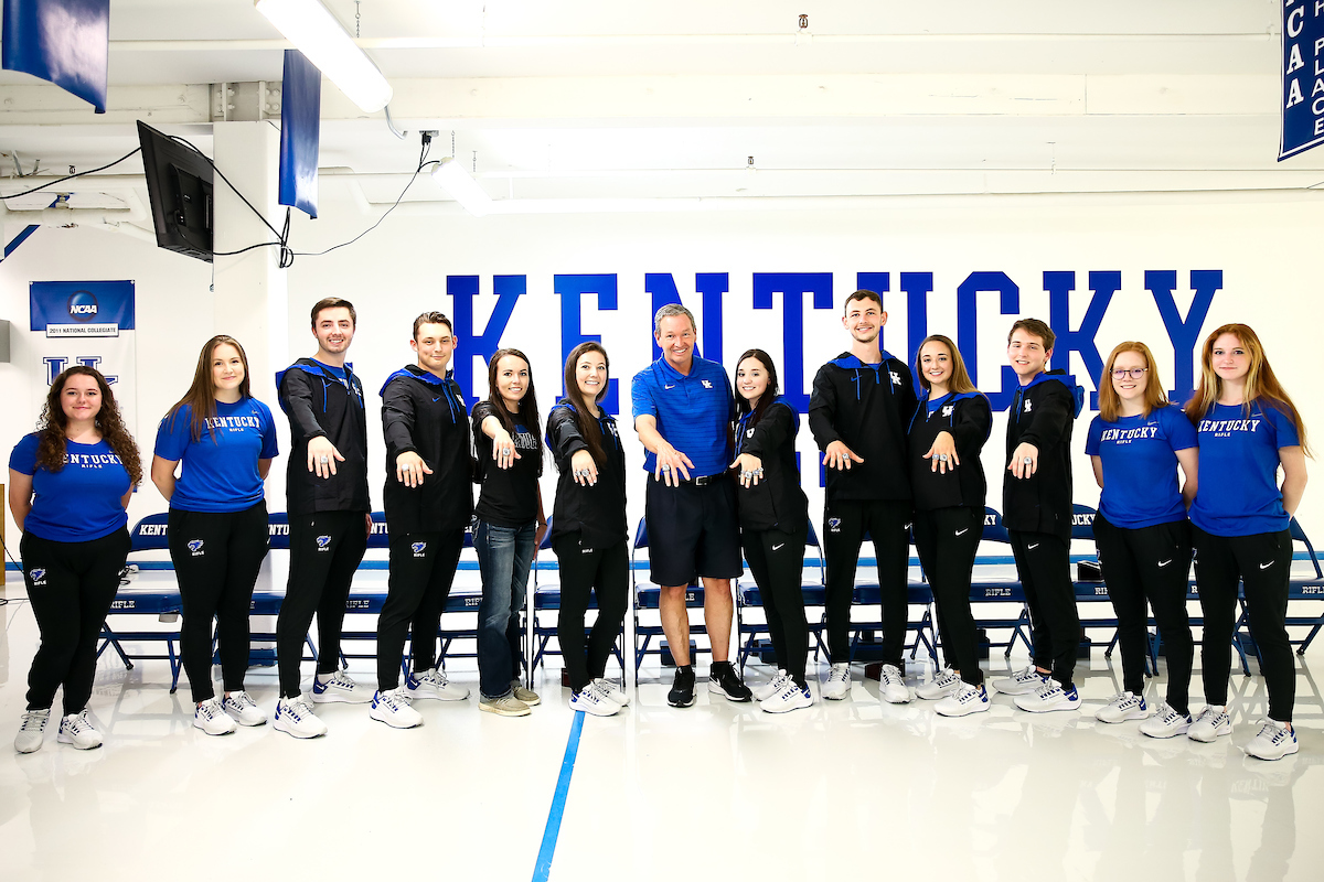 Team.

Rifle National Championship Rings.

Photo by Eddie Justice | UK Athletics