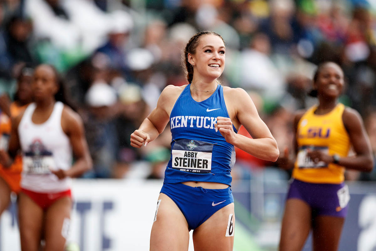Abby Steiner.

Day Four. The UK women’s track and field team placed third at the NCAA Track and Field Outdoor Championships at Hayward Field in Eugene, Or.

Photo by Chet White | UK Athletics