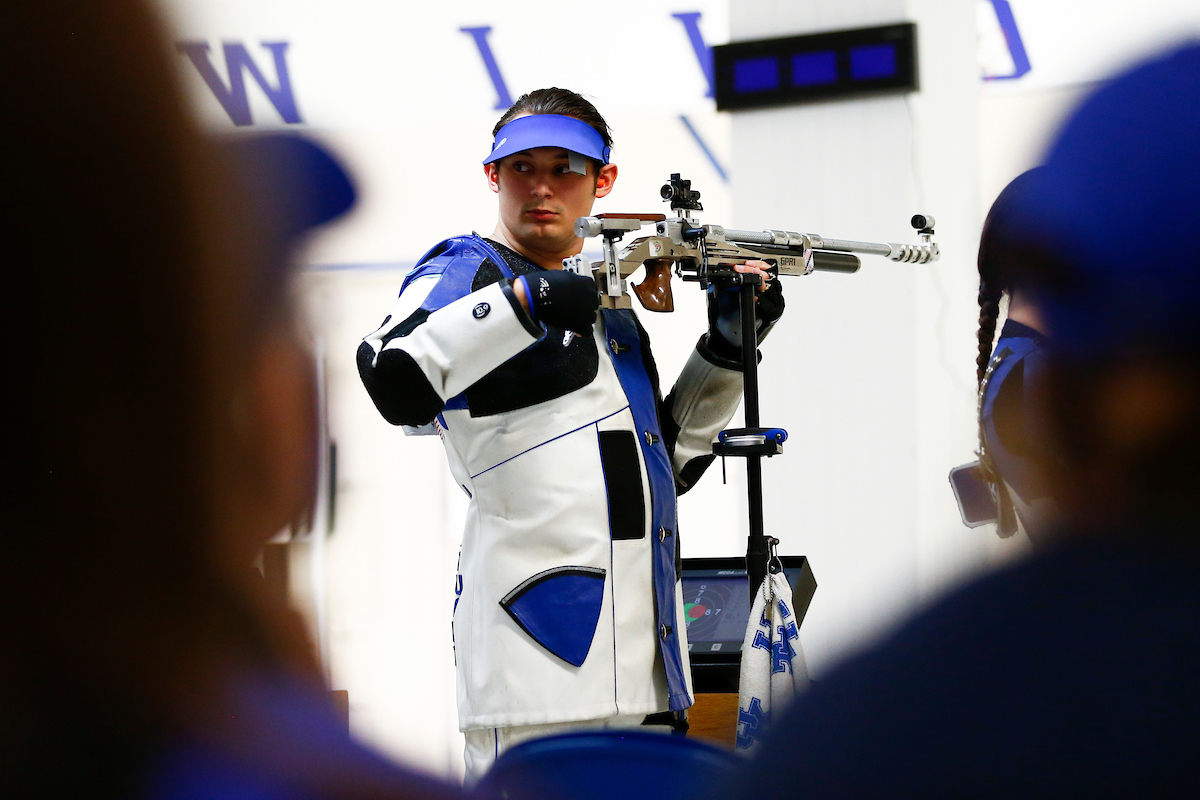 Richard Clark. 

Kentucky NCAA Rifle Qualifier. 

Photo By Barry Westerman | UK Athletics