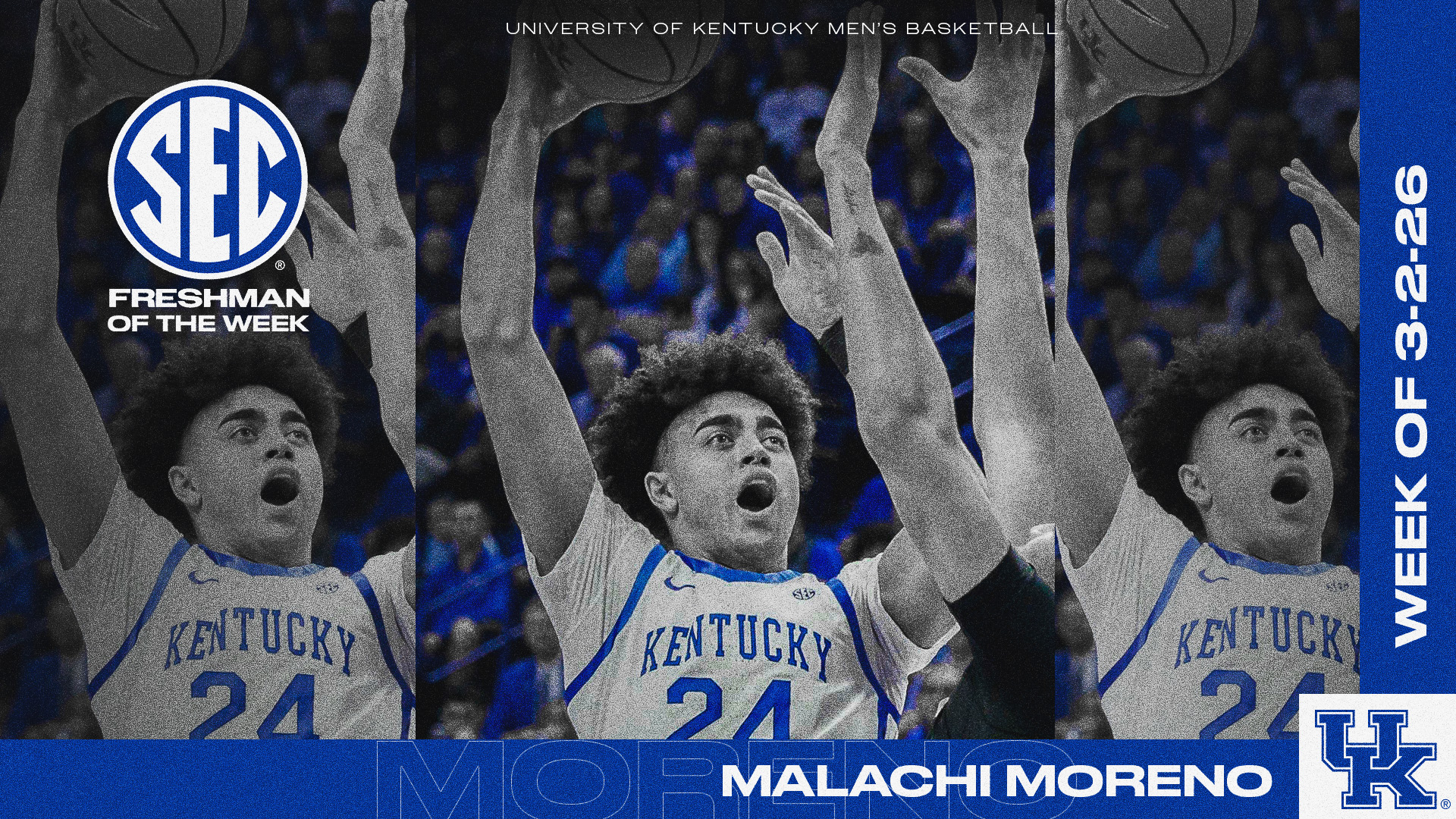 Malachi Moreno Wins SEC Freshman of the Week Honors