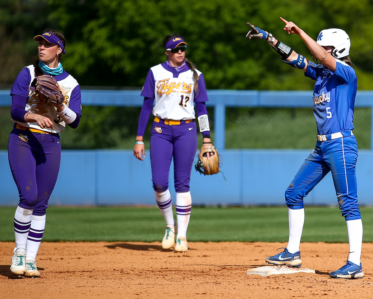 Tatum Spangler. 

Kentucky loses to LSU 10-4. 

Photo by Eddie Justice | UK Athletics