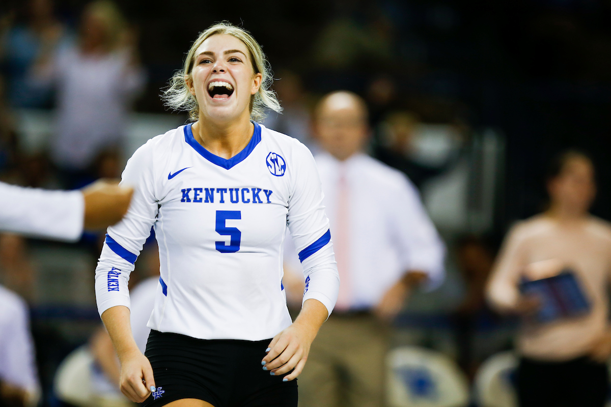Lauren Tharp.

Kentucky falls to Georgia 2-3.

Photo by Hannah Phillips | UK Athletics