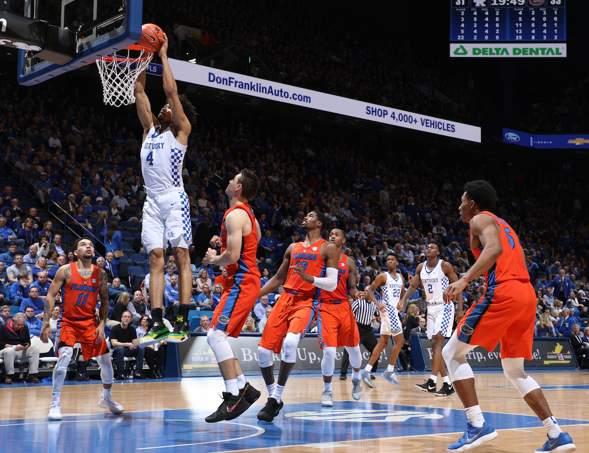 Nick Richards.

The University of Kentucky men's basketball team falls to Florida 66-64 on Saturday, January 20, 2018 at Rupp Arena in Lexington, Ky.

Photo by Elliott Hess | UK Athletics