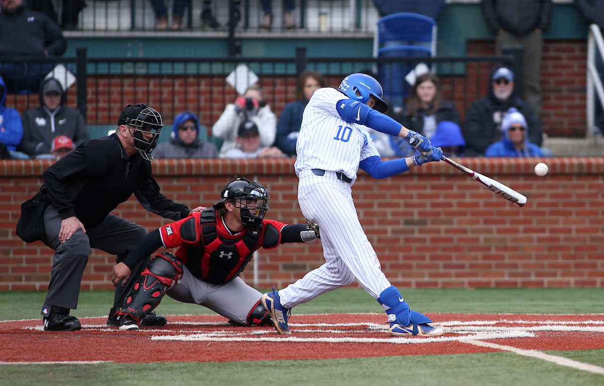Luke Becker

The University of Kentucky baseball team beat Texas Tech 11-6 on Saturday, March 10, 2018, in Lexington?s Cliff Hagan Stadium.

Barry Westerman | UK Athletics