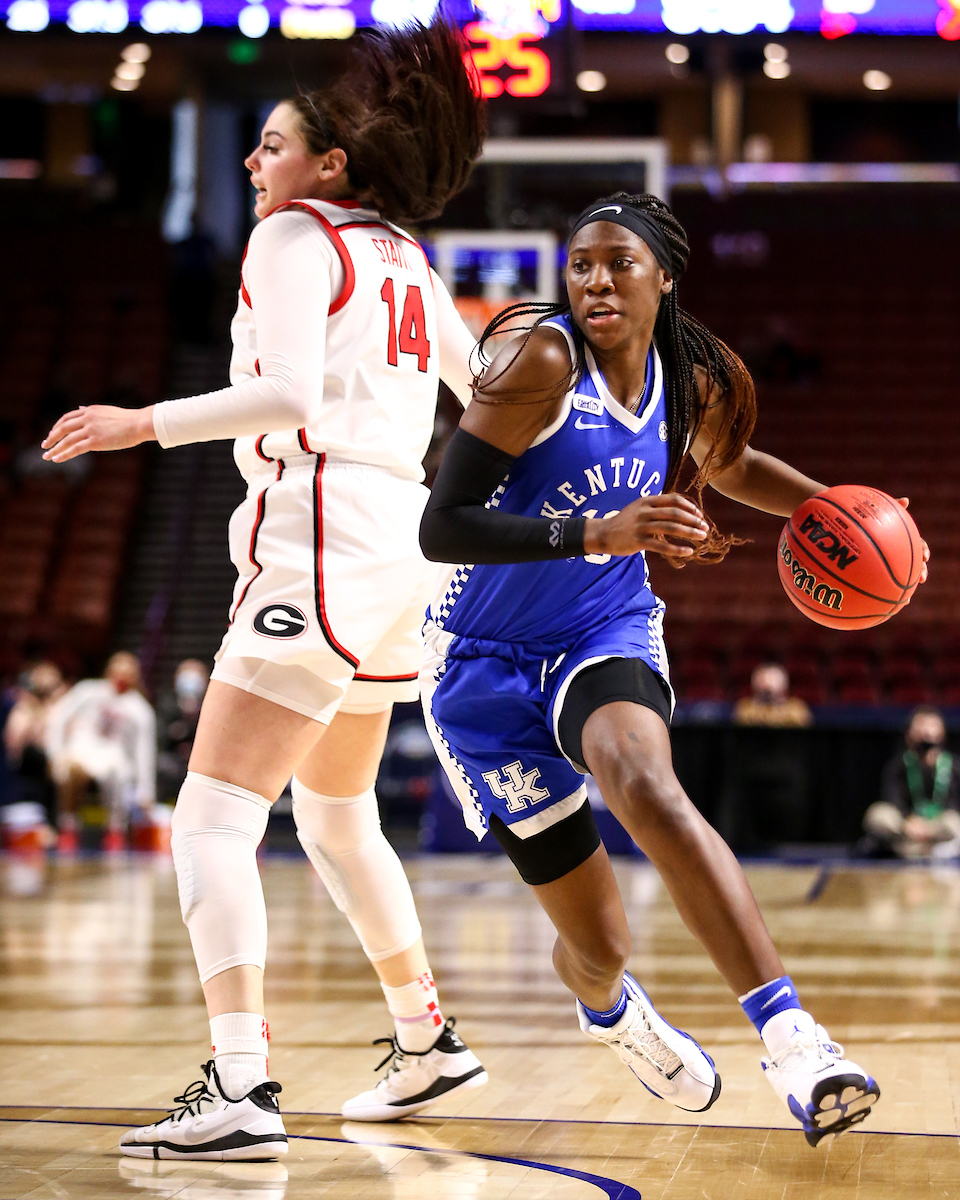 Rhyne Howard. 

Kentucky loses to Georgia 78-66 at the SEC Tournament. 

Photo by Eddie Justice | UK Athletics