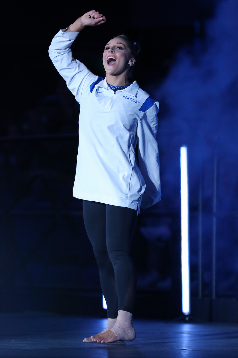 Kentucky beats Ball State, 196.525-194.750.

Photo by Tommy Quarles | UK Athletics