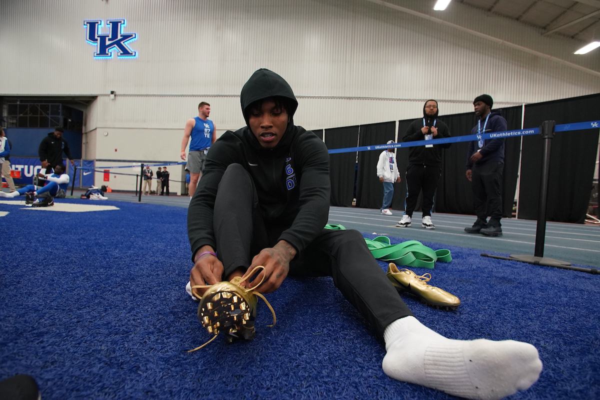 Lonnie Johnson.

Pro Day for UK Football.

Photo by Jacob Noger | UK Athletics