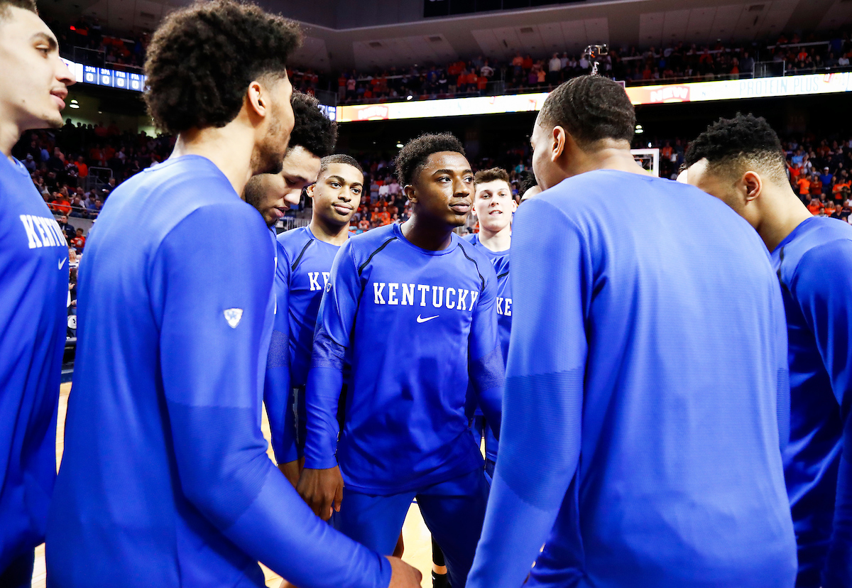 Ashton Hagans. Team.

Kentucky beat Auburn 82-80 at Auburn Arena in Auburn, AL., on Saturday, January 19, 2019.

Photo by Chet White | UK Athletics
