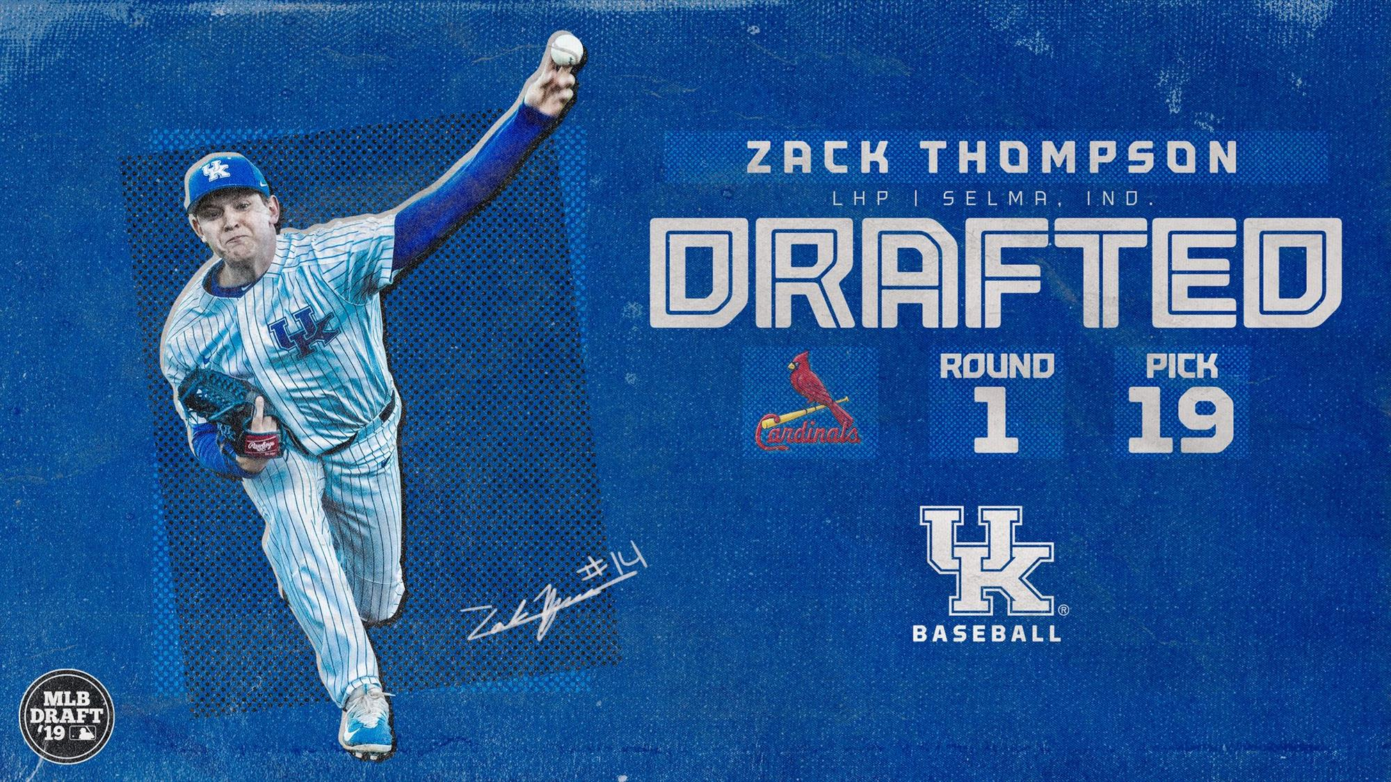 Zack Thompson Selected No. 19 Overall in 2019 MLB Draft by St. Louis Cardinals