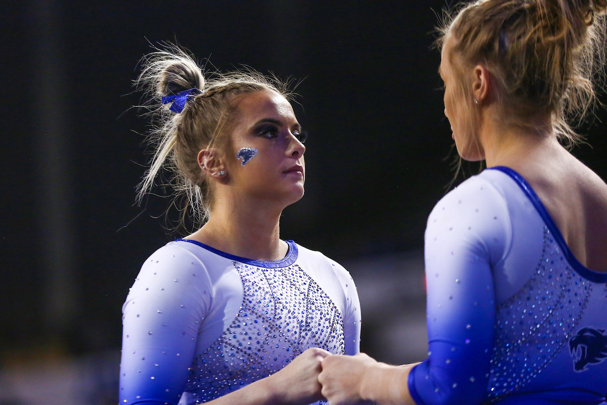 Josie Angeny.

Kentucky falls to Georgia 197.050-196.825.

Photo by Sarah Caputi | UK Athletics