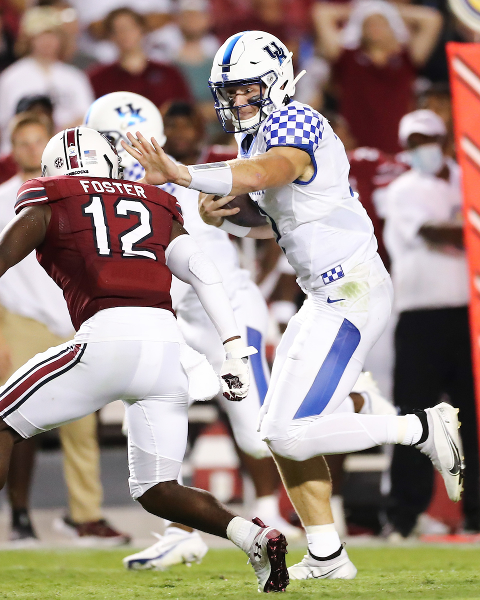 Will Levis.

Kentucky beats South Carolina, 16-10.

Photo by Elliott Hess | UK Athletics