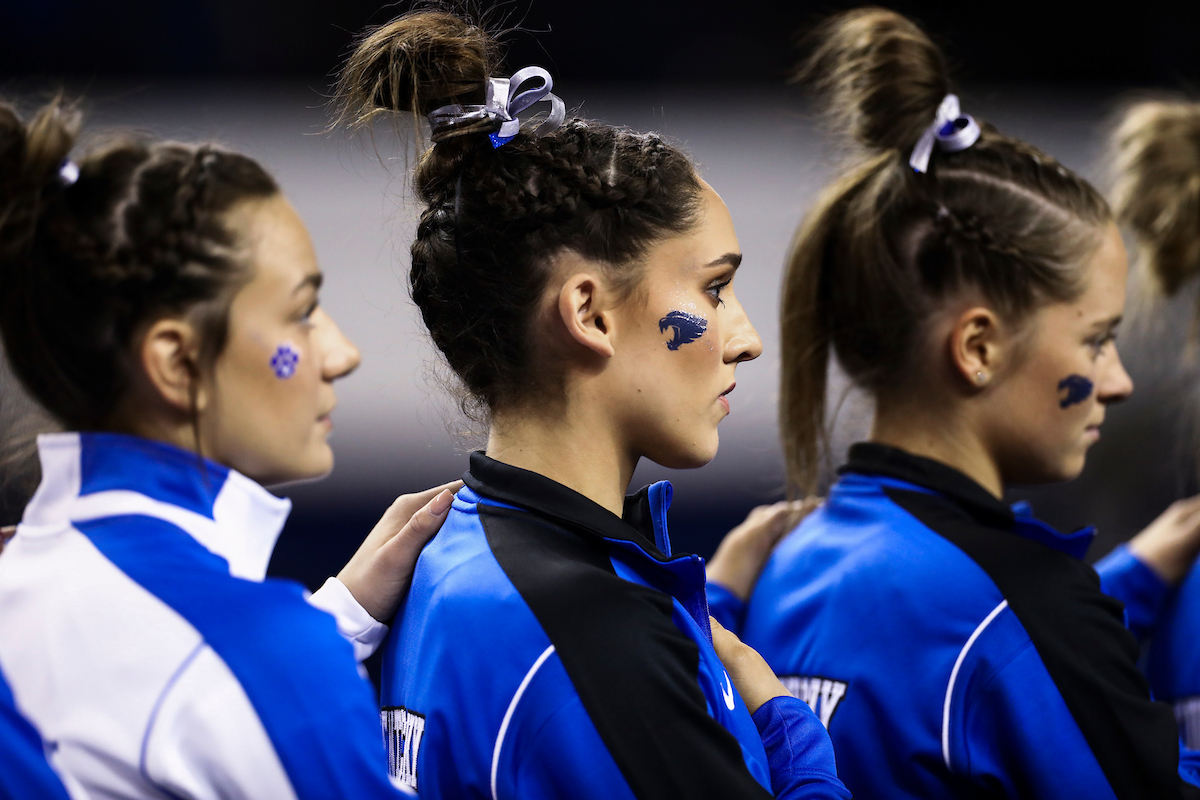 Madison Averett.

Gymnastics Blue-White Meet.

Photo by Chet White | UK Athletics