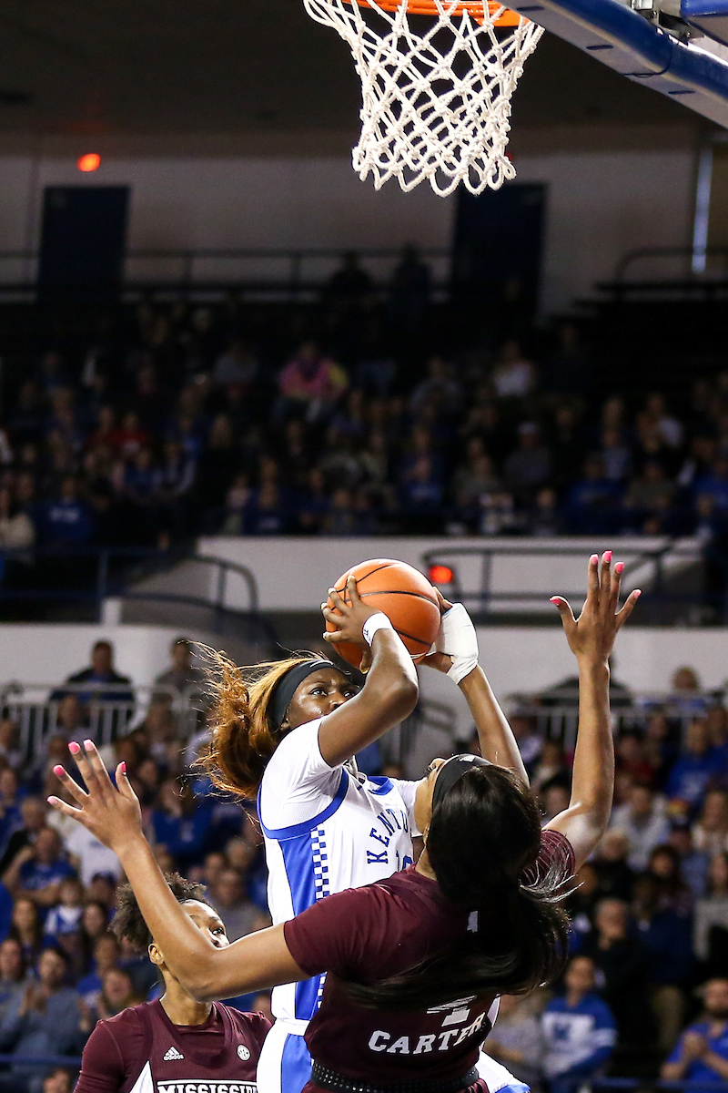 Rhyne Howard. 

Kentucky beat Mississippi State 73-62.

Photo by Eddie Justice | UK Athletics