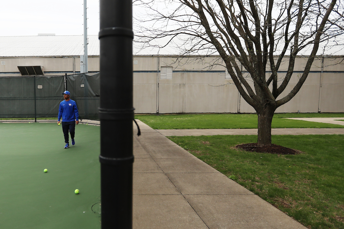 Cedric Kauffmann.

University of Kentucky men's tennis vs. Georgia.

Photo by Quinn Foster | UK Athletics