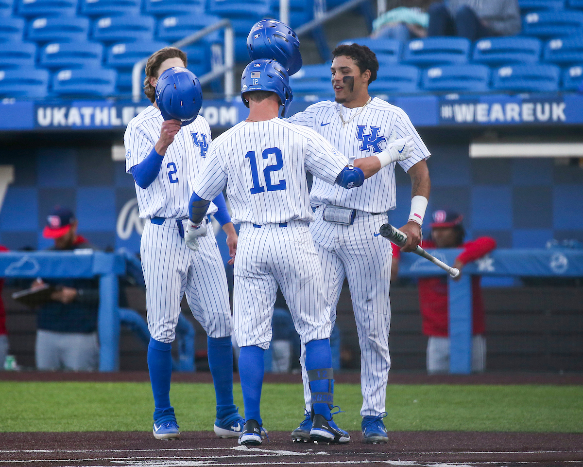 Chase Estep. Jase Felker. Devin Burkes.

Kentucky defeats Dayton 12-1.

Photo by Sarah Caputi | UK Athletics