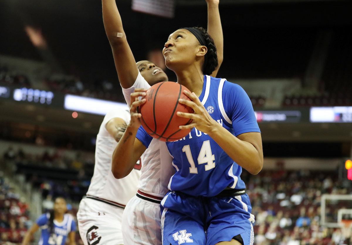 Tatyana Wyatt

The UK Women's Basketball team beat South Carolina.
Photo by Britney Howard | UK Athletics