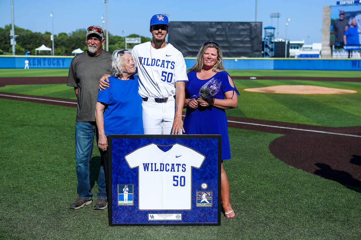 Mason Hazelwood.

2022 Kentucky Baseball Senior Day.

Photo by Sarah Caputi | UK Athletics