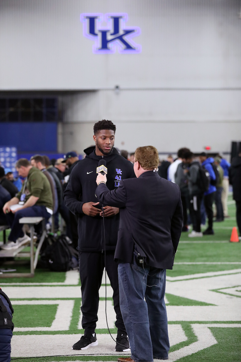Josh Allen.

Pro Day for UK Football.

Photo by Quinn Foster | UK Athletics