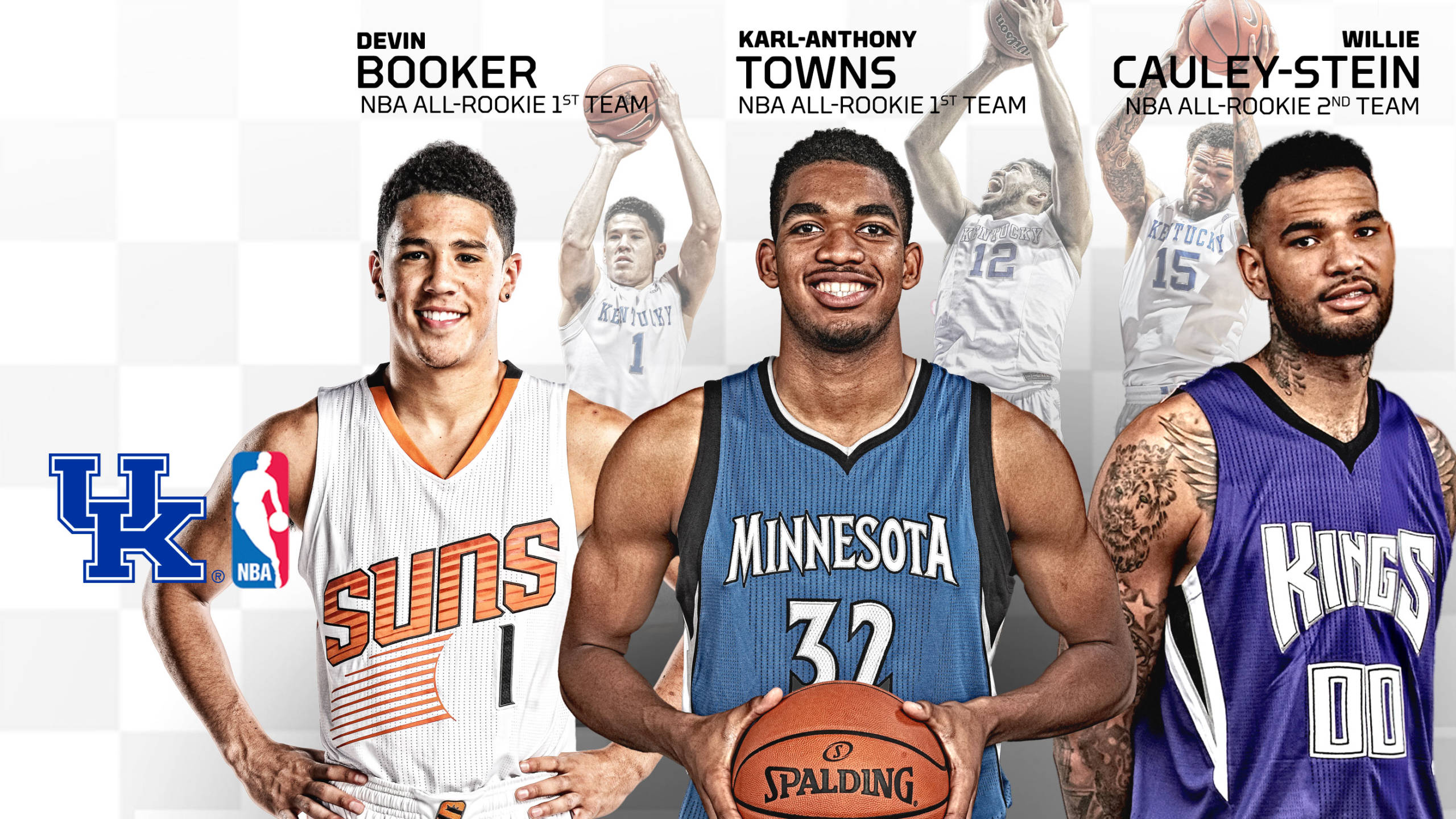 Wildcats Towns, Booker, Cauley-Stein Make NBA All-Rookie Teams