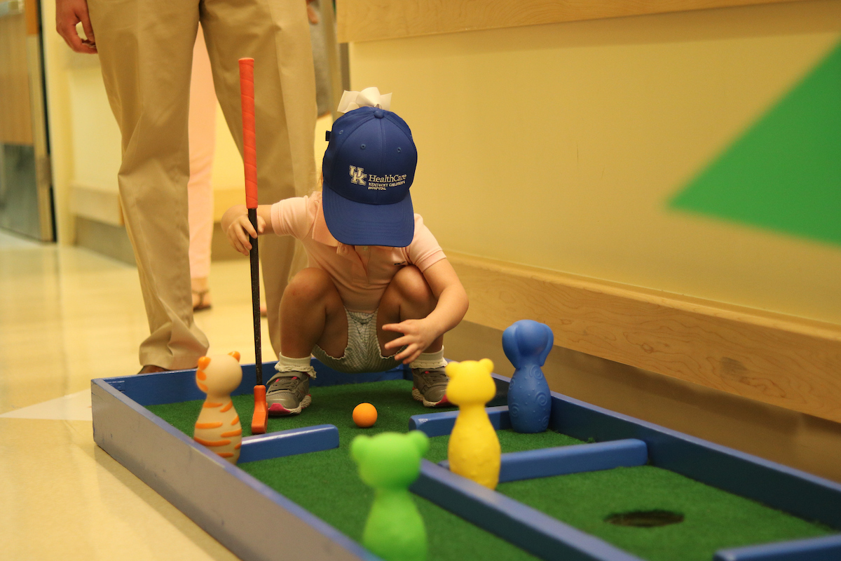 The PGA Tour and select student-athletes partner with the Kentucky Children?s Hospital for a Mini Golf Charity Event on Wednesday, July 18th, 2018 at the Albert B. Chandler Hospital in Lexington, KY.

Photos by Noah J. Richter | UK Athletics