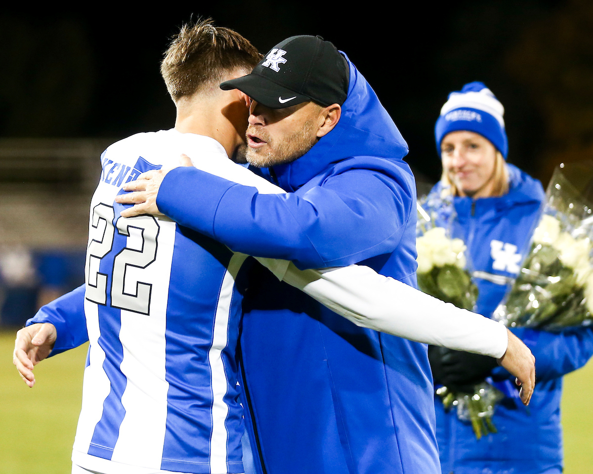 Johan Cedergren, Ben Wendell.

Kentucky MSOC Recognizes 14 Seniors.

Photo by Grace Bradley | UK Athletics