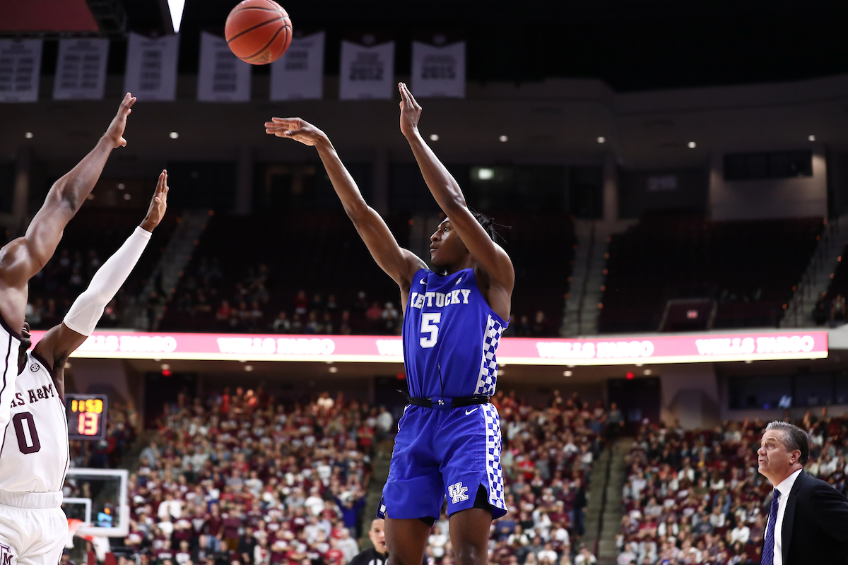 Immanuel Quickley.

Kentucky beat Texas A&M 69-60.

Photo by Elliott Hess | UK Athletics