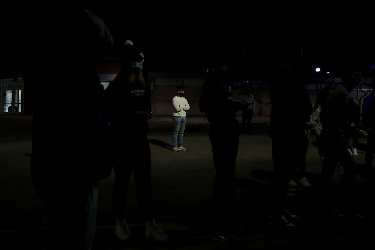 Terrence Clarke candlelight vigil. 

Photo by Chet White | UK Athletics