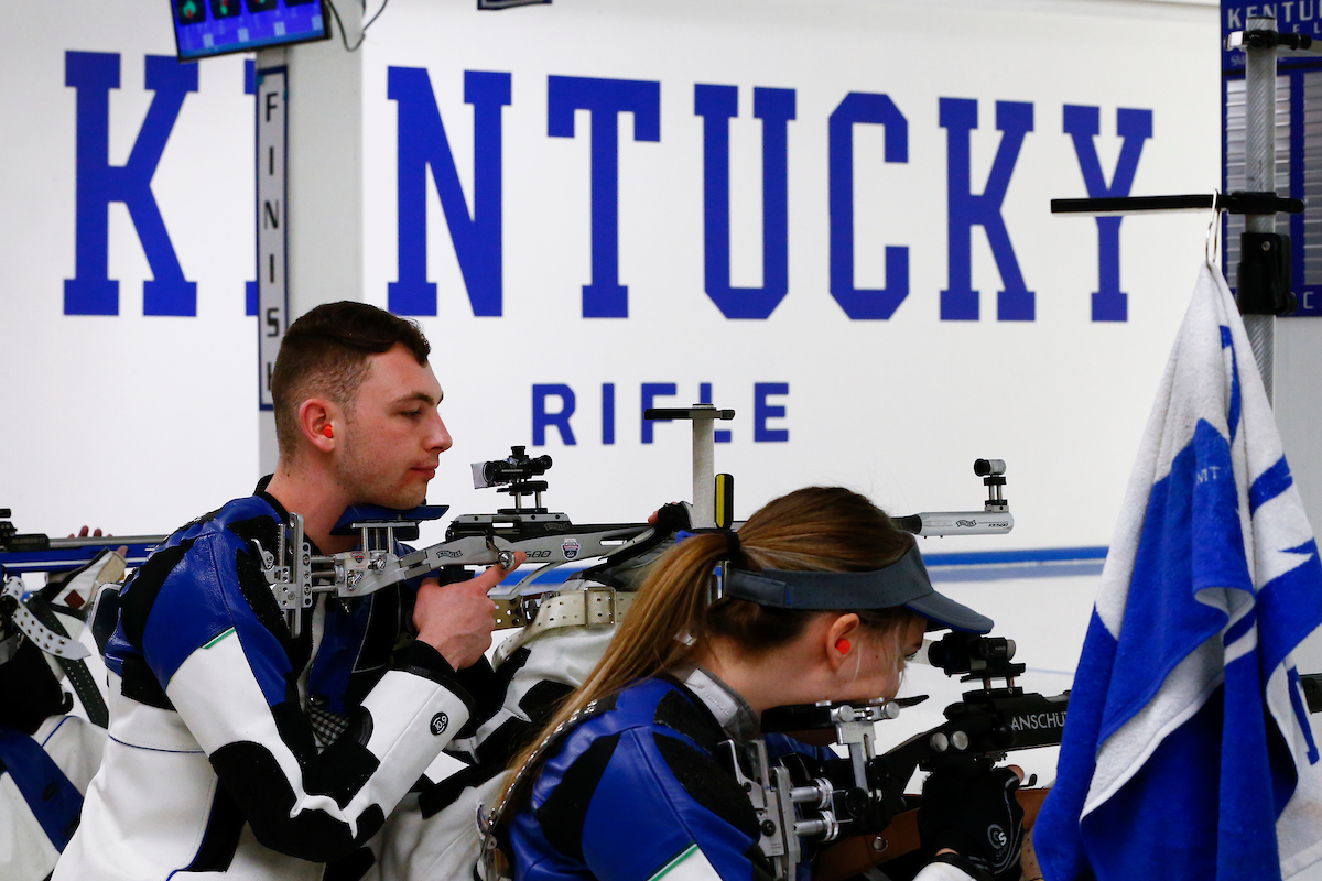 Mason Hamilton. 

Kentucky NCAA Rifle Qualifier. 

Photo By Barry Westerman | UK Athletics