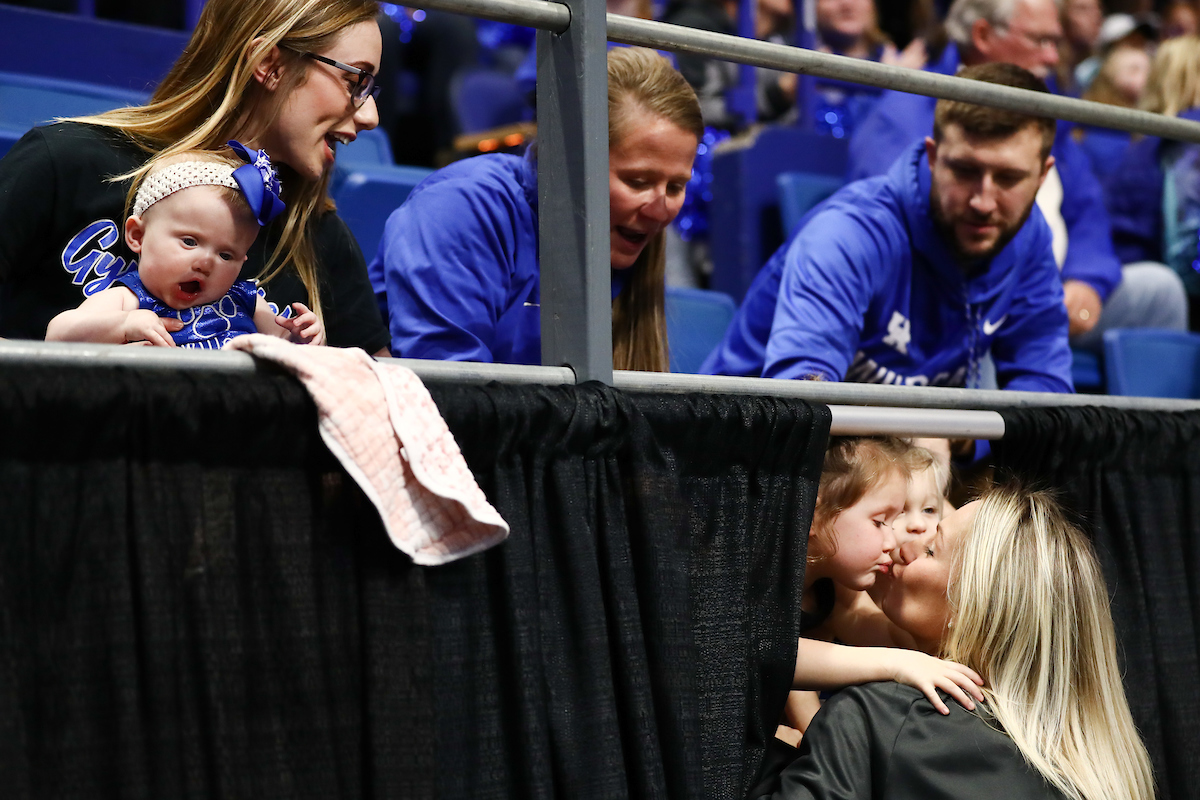 The University of Kentucky gymnastics team beats Arkansas with a winning score of 195.275 on Excite Night. 


Photo by Elliott Hess | UK Athletics