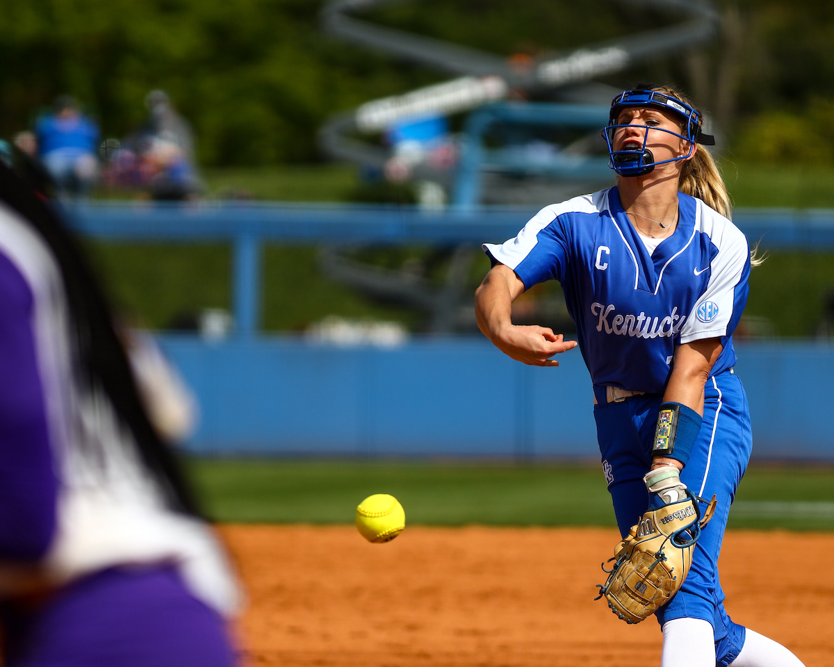 Autumn Humes. 

Kentucky loses to LSU 10-4. 

Photo by Eddie Justice | UK Athletics
