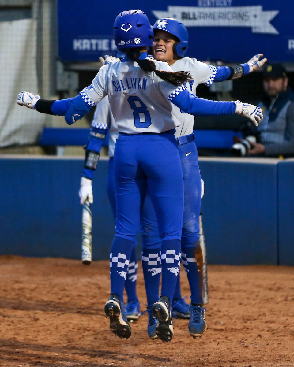 Kennedy Sullivan, Lauren Johnson.

Kentucky beats Michigan 9-2.

Photo by Grace Bradley | UK Athletics