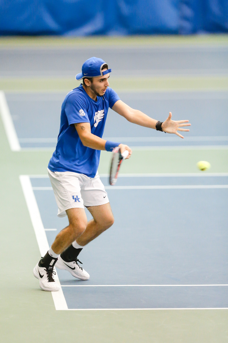 Enzo Wallart.

Kentucky men's tennis hosts Notre Dame.

Photo by Isaac Janssen | UK Athletics