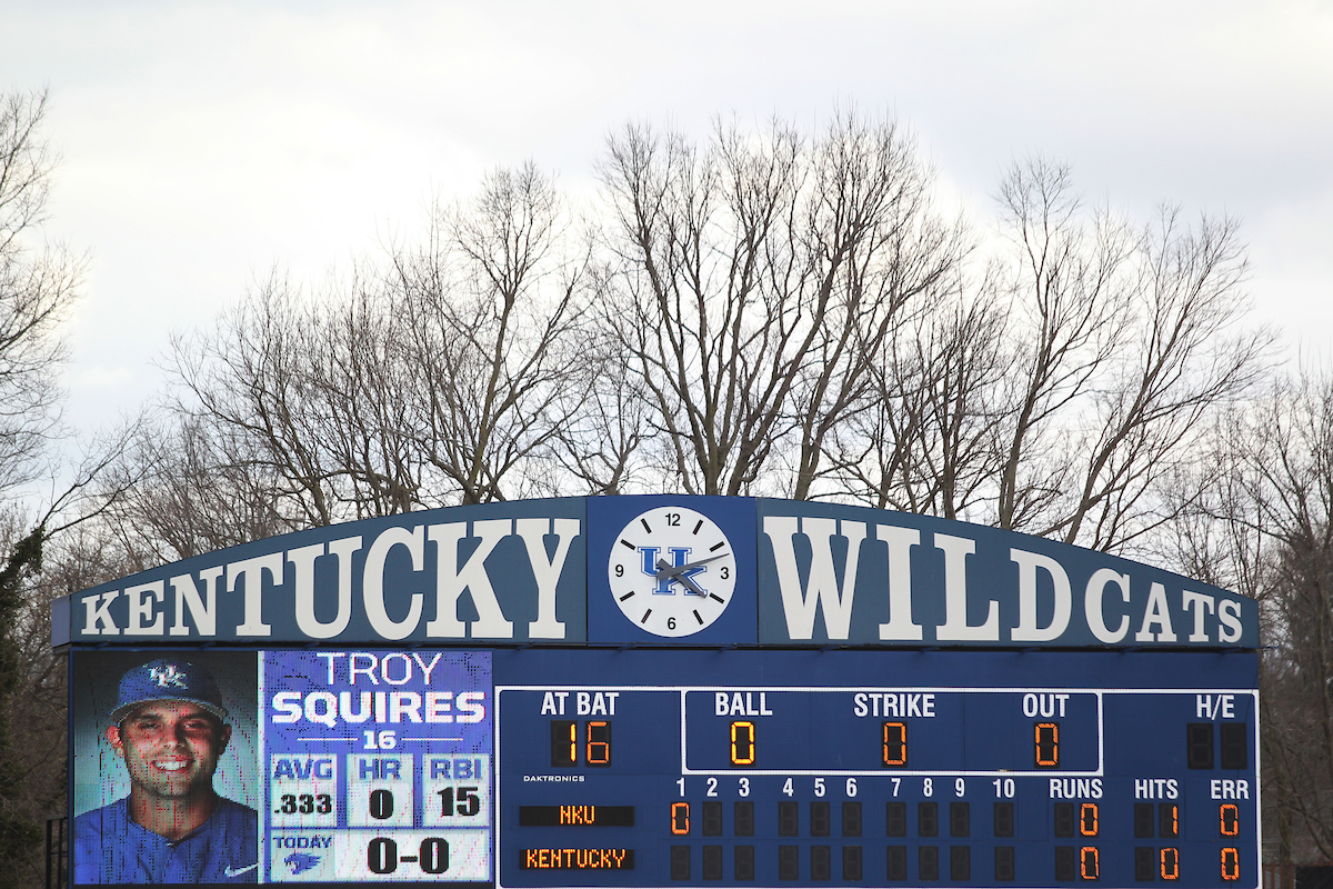 Troy Squires.

The University of Kentucky baseball team falls to NKU on Wednesday, March 7th, 2018, at Cliff Hagan Stadium in Lexington, Ky.

Photo by Quinn Foster I UK Athletics