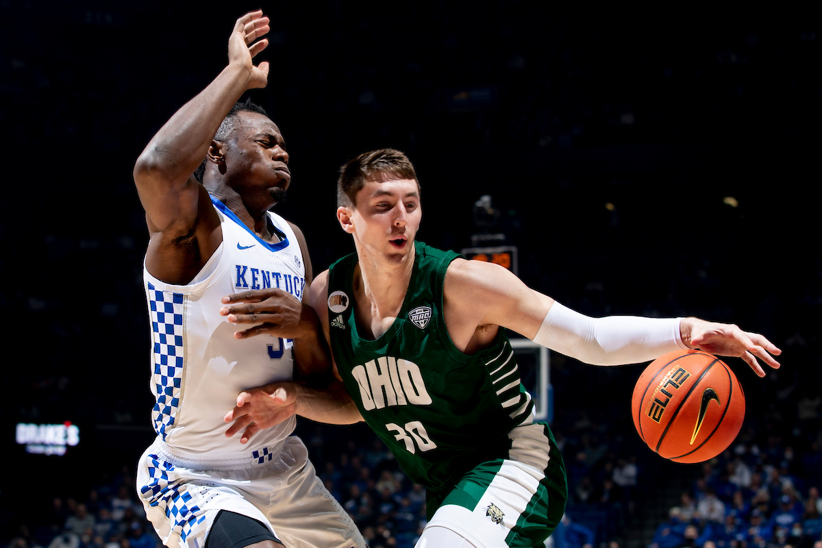 Oscar Tshiebwe.

Kentucky beat Ohio University 77-59.

Photos by Chet White | UK Athletics