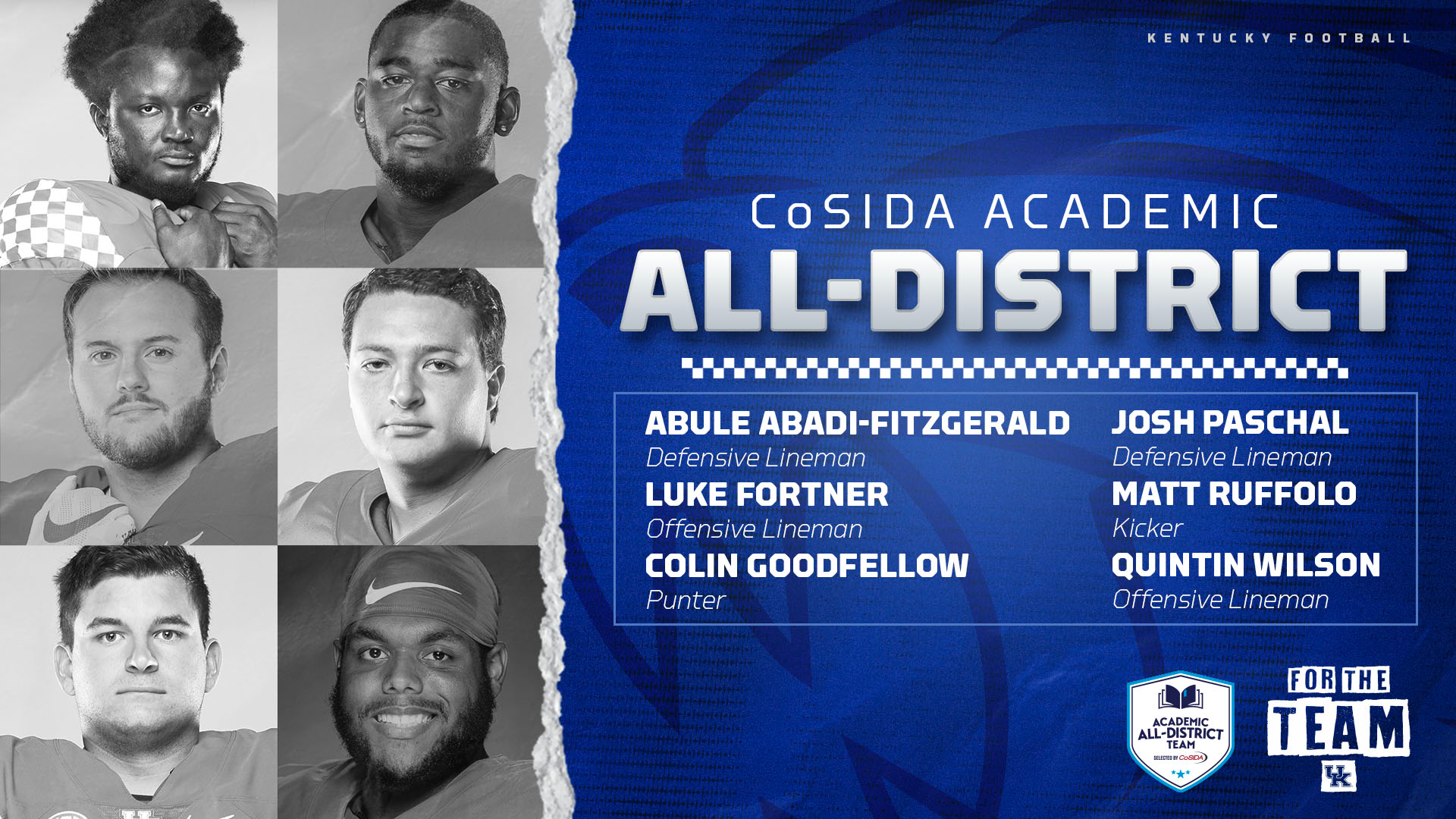 Six Wildcats Named to CoSIDA Academic All-District Team