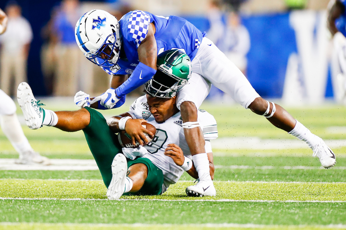 Brandin Echols.

UK beat EMU 38-17.

Photo by Chet White | UK Athletics