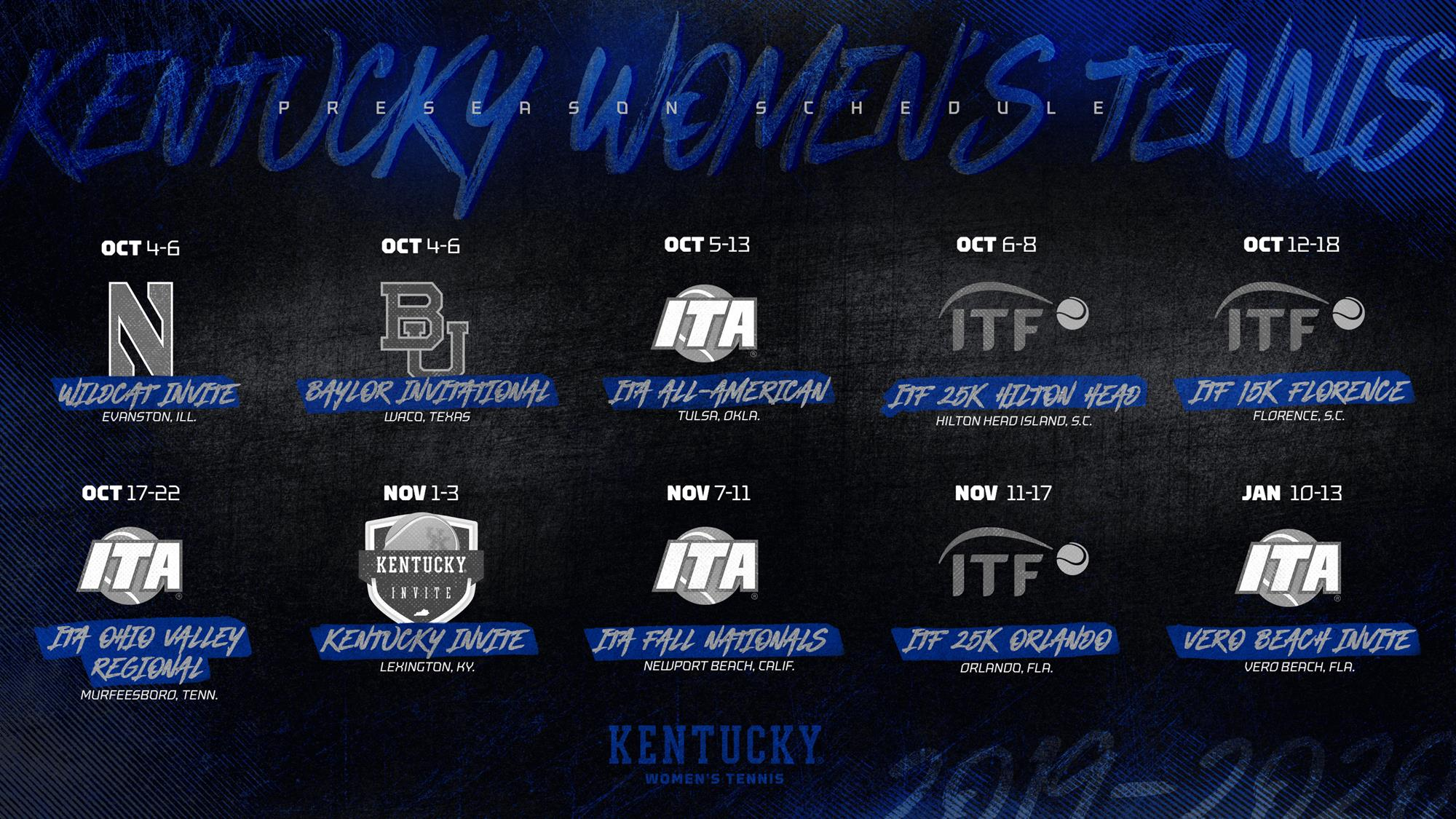 Kentucky Women’s Tennis Releases Preseason Fall Schedule