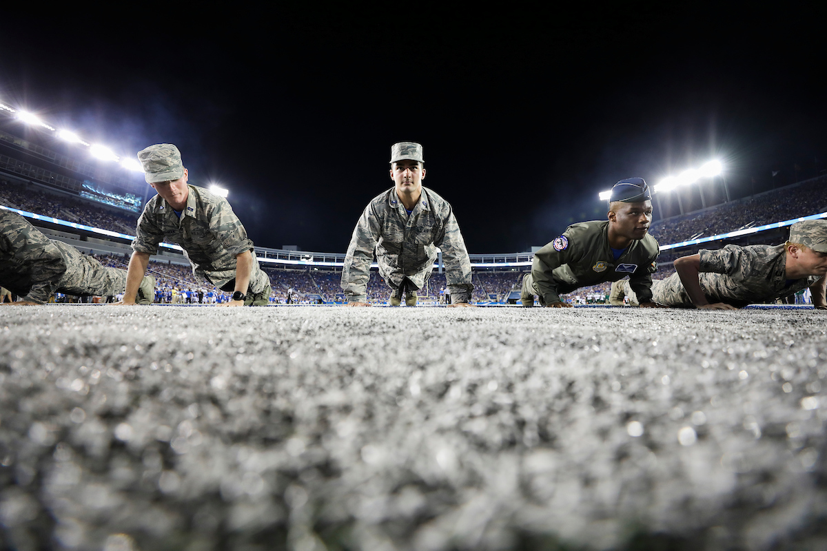 Heroes Day.

UK beat EMU 38-17.

Photo by Chet White | UK Athletics