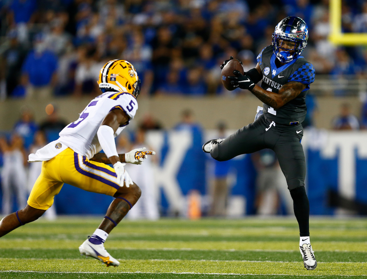Wan'Dale Robinson. 

UK beat LSU 42-21.

Photo By Barry Westerman | UK Athletics