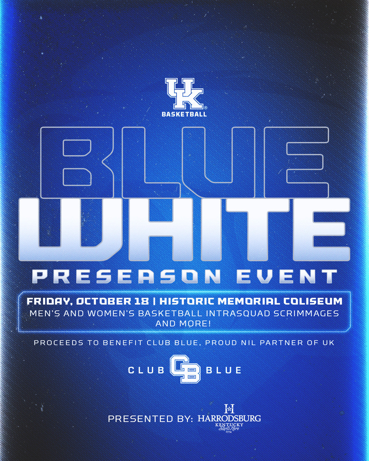 Club Blue Announces Ticket Information for Reimagined Blue-White Preseason Event Presented by the Harrodsburg Tourism Commission