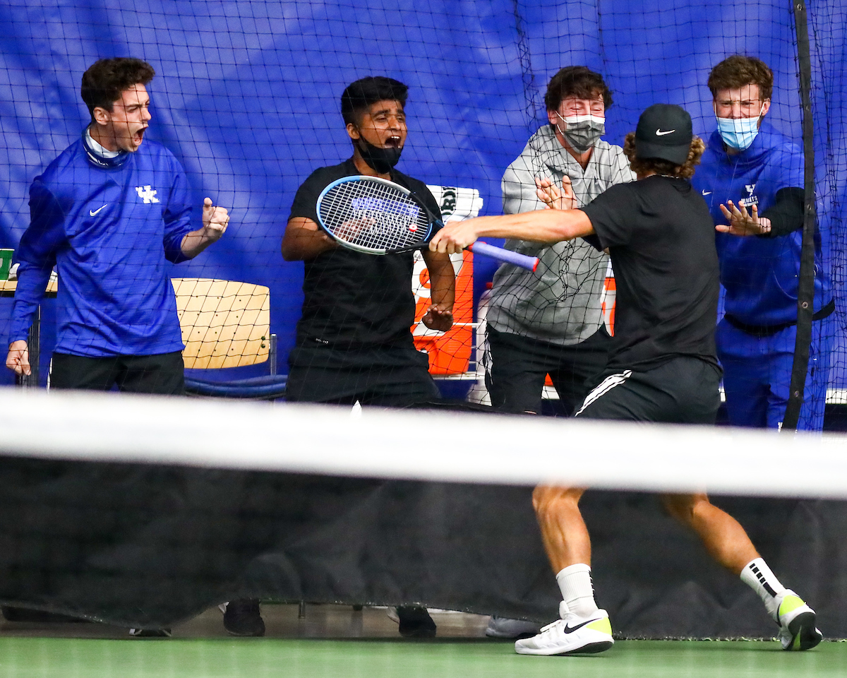 Celebration. 

Kentucky defeats South Carolina 4-2. 

Photo by Eddie Justice | UK Athletics